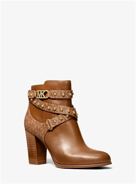 Kincaid Leather and Studded Logo Ankle Boot 